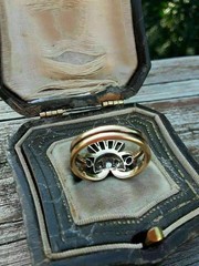 Art Deco Style Lab Created Diamond Emerald 14k Yellow Gold FN Engagement Ring