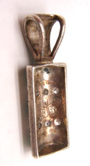 VTG STERLING SILVER PENDANT WITH FIRE OPAL