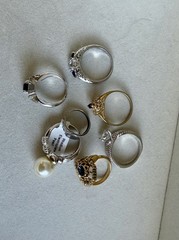 Vintage-Estate Mixed Lot of 7 Fashion Costume Rings