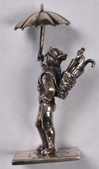 SMC Sterling Figure Umbrella Seller Tri-Corner Hat Vintage