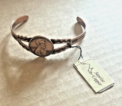 Vintage All Copper Bracelet – with a 1981 Penny Bracelet
