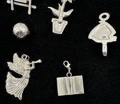Vintage Now LOT 14 Silver Tone Pewter Pendants Charms Craft Wear Jewelry