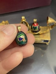 VTG Edgar Berebi Limited Edition Egyptian Faberge Eggs Pendant Necklace W/stand