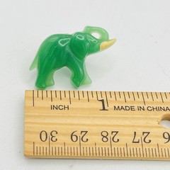 Avon Vintage 1984 Lucky Friends Elephant Lapel Pin Faux Jade Green