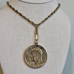 United States Liberty One Dollar 1974 Coin Necklace
