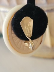 Vtg. Rare Gorgeous Yves Saint Laurent FAUX AMBER Clip-On earrings Mint