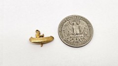 1921 PAYTON PEPPER CO. BIRMINGHAM 9K SOLID GOLD N.A. INDIAN ROWING A CANOE CHARM