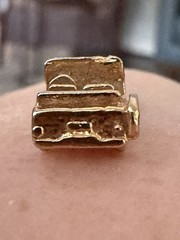 Vintage Mens Tie Tack T-Bar Indian Head Coin & 2 Charms 3D Antique Car Lot