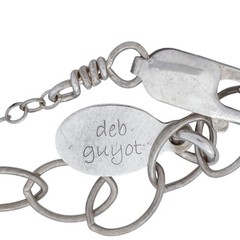 Deb Guyot Sterling Silver 925 Herkimer Quartz Crystal Bar Necklace | 16″-18″