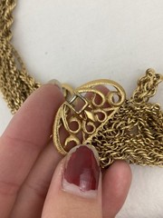 Vintage 1969 Monet Festoon Necklace Gold Tone Statement Piece Rare Excellent