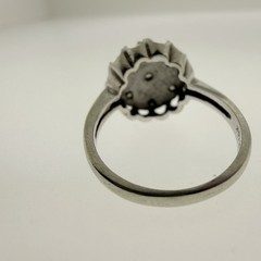 VINTAGE Estate 14k White Gold NATURAL Diamond 0.40CTTW Ring–Size 6