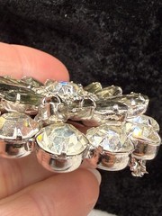 Vintage Verified Juliana Rhinestone Brooch Immaculate Sparkle Smokey #1827