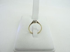 18K Gold Antique Rose Cut 0.10 CT Diamond Engagement Ring Vintage Size 5.5