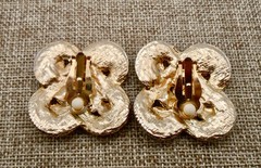 Vintage ORENA PARIS Signed Infinity Knot Moghul Jewels of India Earrings E54