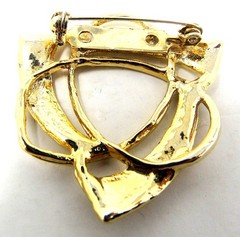 Gold Triangle Pin 1in Gold Swirls Circle Middle Scarf Holder US Seller us