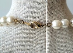 Faux Pearl Choker Necklace Vintage Wired Neck Wired Cuff Elegant Classy