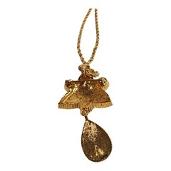 Flower Brooch Pendant Fashion Necklace Red Amber Teardrop 30″ Goldtone Chain
