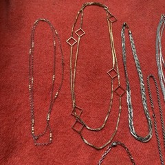 43 Individual Costume Jewelry Vintage Necklaces Metal Gold Silver Other