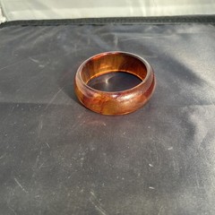 Vintage Bakelite Bangle Bracelet Amber Root Beer Swirl 7’