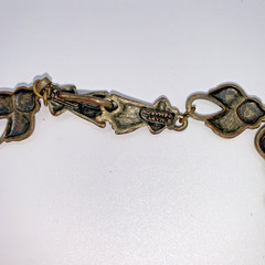 La Contessa Mary DeMarco Vintage Pewter Frog Whimsical Charm Statement Necklace