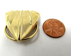Kathie Lee Scarf Holder Clip Triangle Gold Tone Slide Dressy New US Seller sl