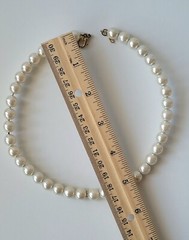 Faux Pearl Choker Necklace Vintage Wired Neck Wired Cuff Elegant Classy