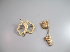 Vintage Australia brooch pin Lot of 2 Koala & Boomerang continent
