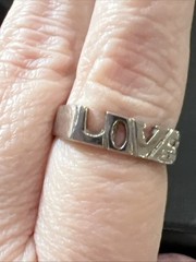 Vintage Ring Size 9.5 Says Love On One Side Stop On The Other