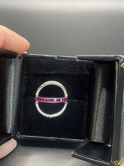 Vintage 1920’s Platinum ,Sapphire, Diamond And Ruby Reversible Art Deco Ring.