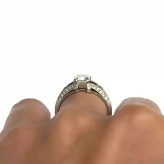 1.25Ct Vintage Style Lab Created Diamond Wedding 14K White Gold FN Women’s Ring