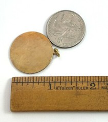 Vintage Charm French I Love You Medallion Pendant Tarnished Brass Jewelry Gift