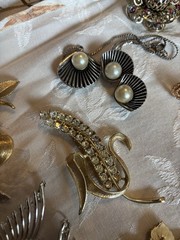 Lot Of Sarah Coventry Vintage Costume Jewelry Rare Earrings One Necklace Brooch