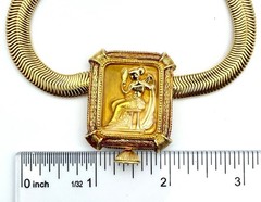Vintage Edgar Berebi Limited Edition Gold Tone Roman Goddess Collar Necklace