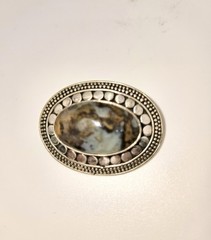 Sweet Little Moss Agate Pin Pendant