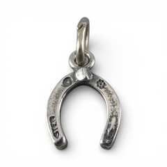 TINY Horseshoe Sterling Silver Charm Miniature Small Finding Jewelry Making Mini