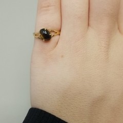Vintage 10k Yellow Gold Filled Tigers Eye Cabochon Ring Size 5 Band