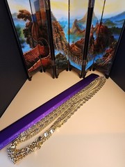 Vtg SARAH COVENTRY Necklace Bracelet Set Multi-Strand Gold Tone Snail Chain 24″