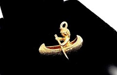 1921 PAYTON PEPPER CO. BIRMINGHAM 9K SOLID GOLD N.A. INDIAN ROWING A CANOE CHARM