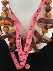 Anthropologie Amber Resin Statement Necklace