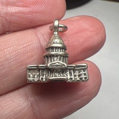 Vintage Sterling Silver 925 United States Capitol Building Charm