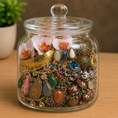 Mystery Jar Mixed Jewelry Lot Ethnic Vintage NO JUNK ALL WEARABLE 10 pc