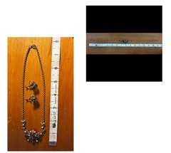 Vintage 1940’s Coro necklace earring Set, Dragons breath, rare find vintage