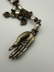 Reproduction Of Victorian Hand Necklace 22” Plus 3” Extender