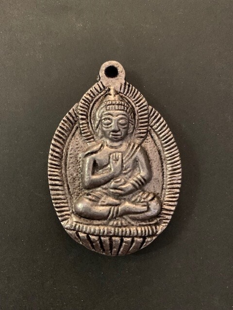 Vintage Zinc Alloy Pendant with Three-Dimensional Buddha 28360