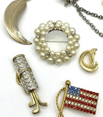 Vintage 15 Brooch Pin Lot Victorian Art Deco Nouveau Whimsical Sarah Cov Other