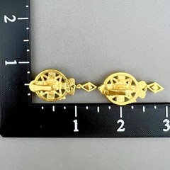 Vintage Edgar Berebi Earrings Gold Tone Rhinestone Statement Clip Ons Signed