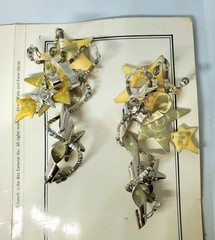 “Stars & More Stars” Lunch At The Ritz 1989 Clip Earrings & Card