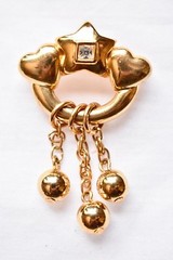 Vintage Giovanni Heart Star Brooch Pin Boho Retro Statement Jewelry Gift For Her