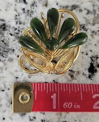 Vintage Filigree Goldtone Brooch