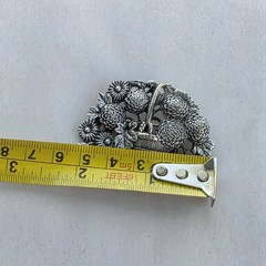 Vintage Brooch 2 Piece Lot Pin Pewter Gold Plated Flower Bird Bouquet Signed